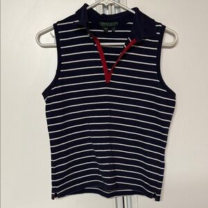 Ralph Lauren Striped Sleeveless Polo Top